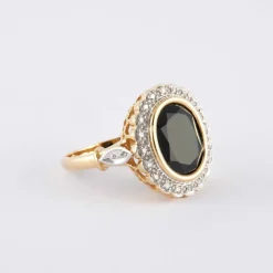 Bague Marguerite Onyx Diamants