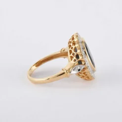 Bague Marguerite Onyx Diamants
