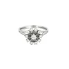 Bague marguerite or blanc et diamant