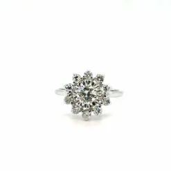 Bague Marguerite Or Blanc Diamants