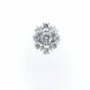 Bague marguerite or blanc diamants