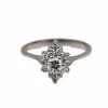 Bague Marguerite Or blanc Diamants