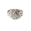 Bague marguerite or blanc diamants
