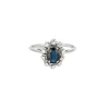 Bague marguerite or blanc et saphir