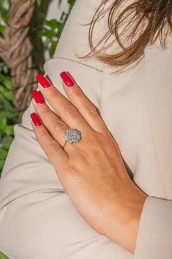 Bague Marguerite Or blanc Diamant
