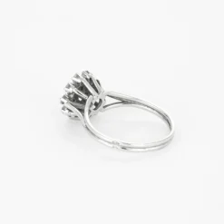 Bague marguerite or blanc et diamant