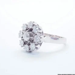 Bague marguerite Or blanc Diamants
