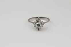 Bague Marguerite Or blanc Diamants
