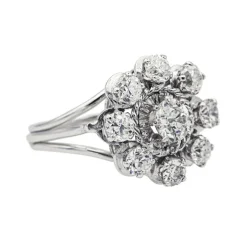 Bague Marguerite Or blanc Diamant