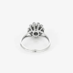 Bague marguerite or blanc et diamant