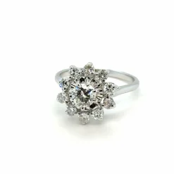 Bague Marguerite Or Blanc Diamants
