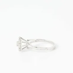 Bague marguerite or gris diamants
