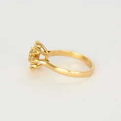 Bague Marguerite or jaune et diamants