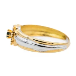 Bague Marguerite Or jaune Saphir