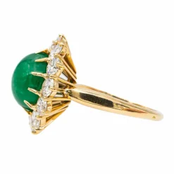 Bague Marguerite Or jaune Emeraude