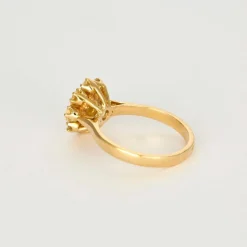 Bague Marguerite or jaune et diamants