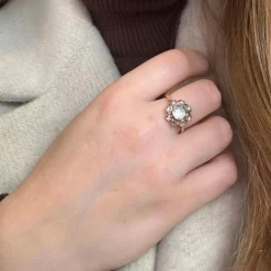 Bague Marguerite Or Jaune Diamants