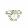 Bague Marguerite Perle et Diamants