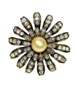 Bague Marguerite Perle Gold et Diamants "Les Recyclés"