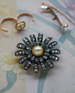 Bague Marguerite Perle Gold et Diamants 