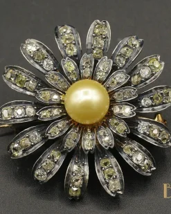 Bague Marguerite Perle Gold et Diamants 