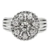 Bague Marguerite Platine Diamant