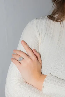 Bague Marguerite Platine Diamant
