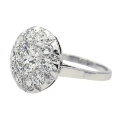 Bague Marguerite Platine Diamant