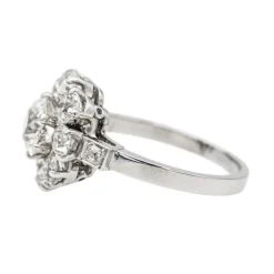 Bague Marguerite Platine Diamant