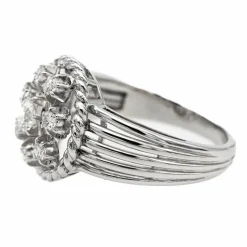 Bague Marguerite Platine Diamant