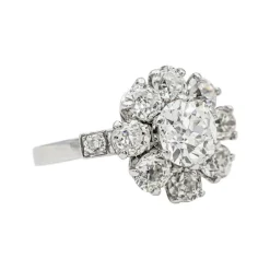 Bague Marguerite Platine Diamant