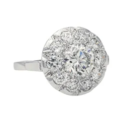 Bague Marguerite Platine Diamant