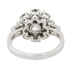 Bague Marguerite Platine Diamant