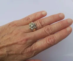 Bague marguerite régionale diamants fin XVIIIe - début XIXe