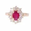 Bague Marguerite Rubis Birman Diamants Or jaune