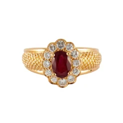 Bague Marguerite Rubis birman