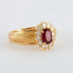 Bague Marguerite Rubis birman