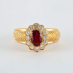 Bague Marguerite Rubis birman