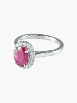 Bague Marguerite Rubis Diamants