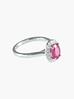 Bague Marguerite Rubis Diamants