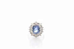 Bague marguerite saphir de 4,05cts