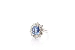 Bague marguerite saphir de 4,05cts