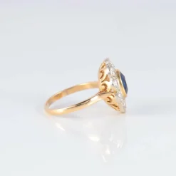 Bague Marguerite Saphir Diamants