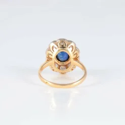 Bague Marguerite Saphir Diamants