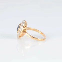 Bague Marguerite Saphir Diamants