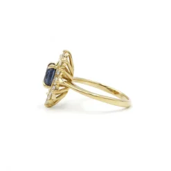 Bague Marguerite Saphir Et Diamants