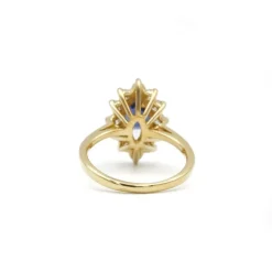 Bague Marguerite Saphir Et Diamants