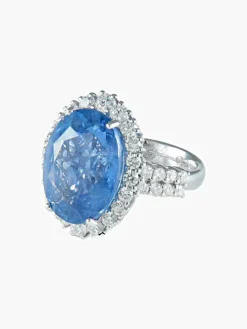 Bague Marguerite Saphir et Diamants