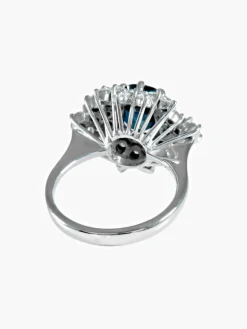 Bague Marguerite Saphir et Diamants