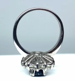 Bague marguerite saphir et diamants